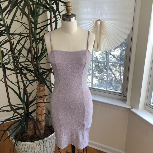 lavender bodycon midi dress
